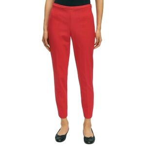 Brooks Brothers 346 Cotton Twill Ankle Pants Red Holiday Classic Size 14